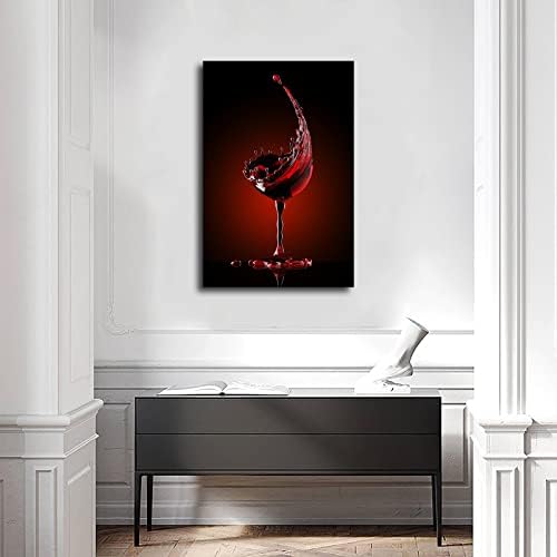 Црвено вино прскање вино стаклен постер и wallидна уметност слика за модерна домашна спална соба декор постер