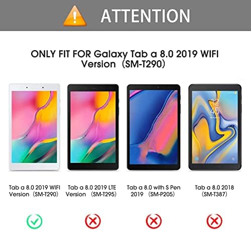 Прво изберете [2 пакет] Заштитник на екранот за табулаторот Samsung Galaxy A 8.0 2019 Заштитник на екранот T290 T295, чувар на филмот за филмови