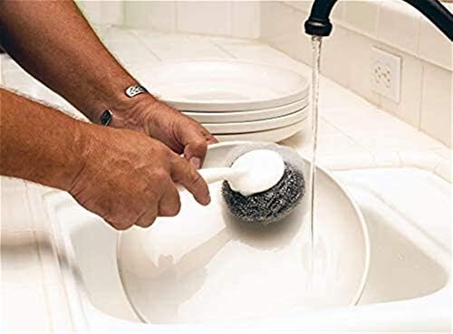 Не'рѓосувачки челик сунѓер чистач за чистење на метални алатки за миење садови за миење садови 50 топки за миење на жица од не'рѓосувачки