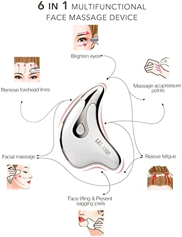 Л&засилувач;Л Кожата Електрични Гуа Ша, Лице Масажер Електрични За Лице/Вратот/Телото, Топлина Лицето Масажер За Жени/Мажи