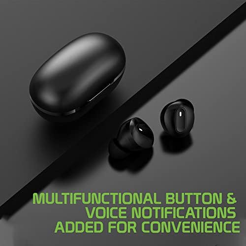 Безжичен V5.1 Bluetooth Earbuds компатибилен со Blu Dash 4.5 со продолжено куќиште за пакување за полнење за слушалки за уво.