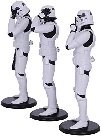 Nemesis сега оригинален Stormtrooper три мудри научни фигурини, бели, 14 см