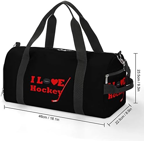 Сакам хокеј патување дуфел торба за садини за седмици, спортски салата за чанти патувања со чевли за жени за жени мажи