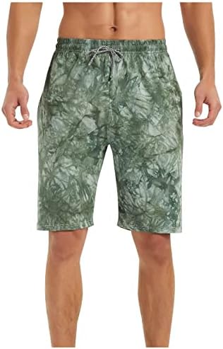 Атлетски шорцеви на IYYVV Генти без јака без летни полиестерски летни панталони кратки лесни џебови цврста боја