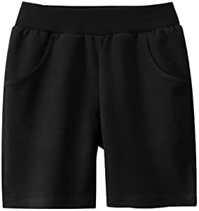 Големина 14 Тенок момчиња панталони Деца девојчиња момчиња деца спортски обични шорцеви мода плажа црни кратки панталони момчиња момчиња