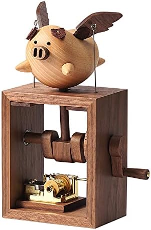 WPYYI Дома Декорација Музика Октав кутија за летање свиња креативно дрво подарок годишнина за Денот на вineубените Единствени