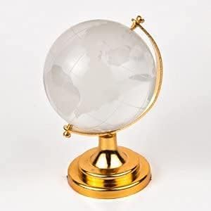 Фенгшуи Кристал глобус со златен штанд за позитивен енергетски успех Добра среќа и Просперитет Васту Лек за домашна студија за деца и
