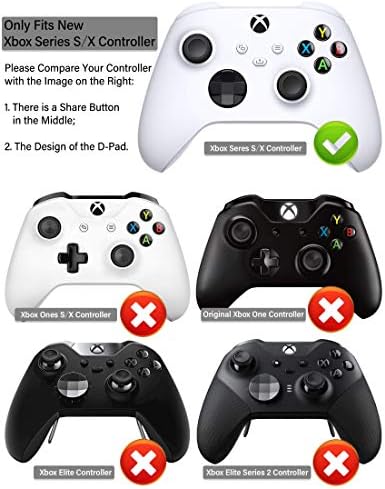 Јорха Силиконски Печатење Задебелена Покривка На Кожата Случај За Xbox Серија X/S Контролер x 1 со Палецот костец x 10