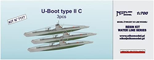 NICO Model PN07117 1/700 Германска морнарица U-Boat 2c Тип мали подморници сет од 3 комплет за смола
