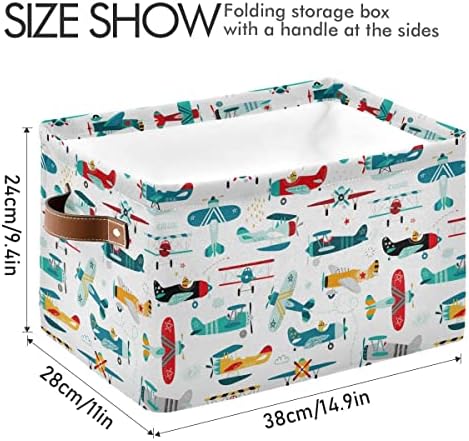 Коцка за складирање корпа за цртан филм со хеликоптер Голем склоплив играчки кутија за складирање на кутии за перачки за плакари за полица