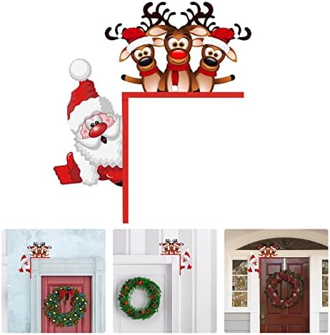 Дедо Мраз Божиќна Врата Агол Декорација САМОСТОЈНО Шиење Креативци Домашен Декор Домови Декор Смешно На Мојата Врата Агол Филм На Мојата