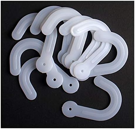 Рака бели пластични закачалки за примероци од ткаенини - пакет од 10