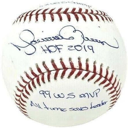 Маријано Ривера Newујорк Јанки го потпиша Омлб Кариера СТАТИТ Мулти -инск Бејзбол ЈСА - Автограмирани бејзбол