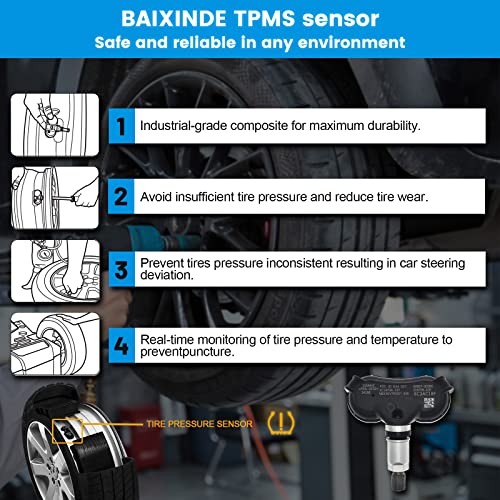 Сензор за TPMS 315MHz 42607-0C060 315MHz Сензор за притисок на гуми компатибилен со Toyota Tundra 2007-2011