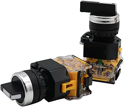 Makee 22mm селектор на копчето за ротирачки прекинувач за заклучување на моментот 2NO 1NO1NC 2 3 Позиција DPST 10A 400V прекинувач