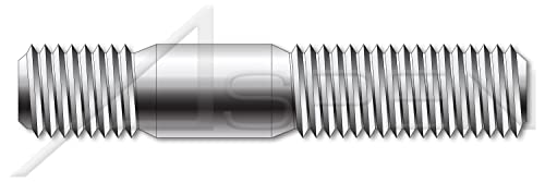 M6-1,0 x 50mm, DIN 939, метрика, столпчиња, двојно завршување, завршен крај 1,25 x дијаметар, A4 не'рѓосувачки челик