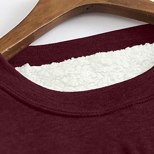 Women'sенски врвови на рамото, печатете го врвот на задебелен плус руно јагни, вклопуваат дното на кошулата пролетни џемпери 2022