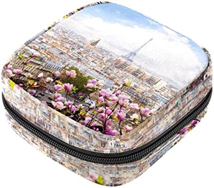 Санитарна торба за складирање на салфетки, торба за период, торба со тампон, торба за шминка, Ајфелова кула