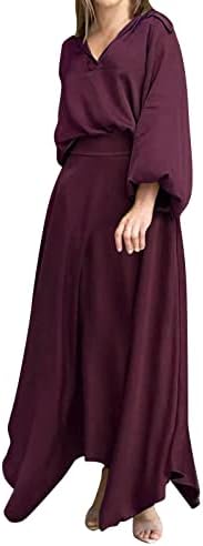 Облечен со висок врат, женски обичен моден моден долг ракав против вратот пуловер на врвот на половината, неправилно здолниште