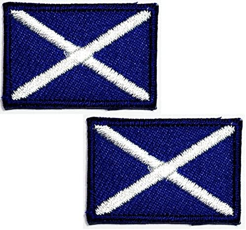 Кленплус 2 парчиња. 0. 6Х1, 1 ИНЧ. Мини Шкотска Знаме Лепенка Земја Национално Знаме Везена Апликација Значка Закрпи САМ Јакна Маица