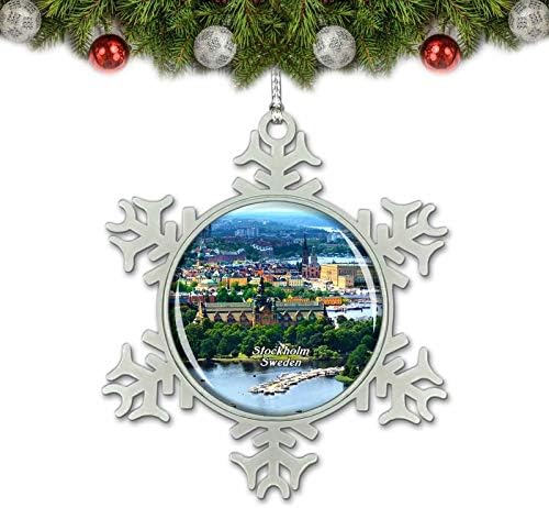 Умсуфа Шведска Стокхолм Стариот град Божиќ украс Декорација кристален метален сувенир подарок