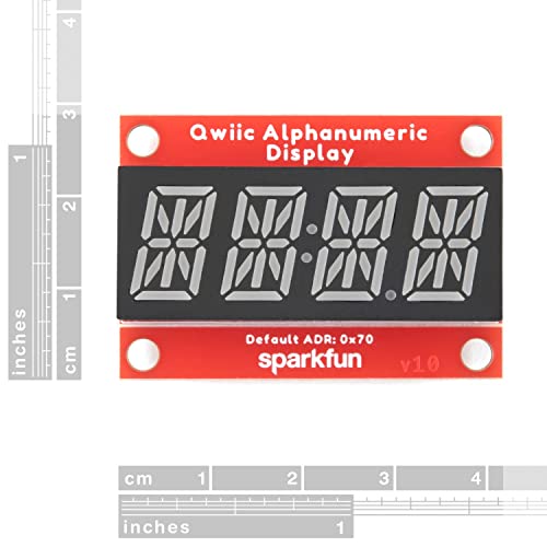 Sparkfun Qwiic алфанумерички дисплеј - сина - 14 -сегмента алфанумерички дисплеј Не е потребно лемење 128 модели максимални броеви на