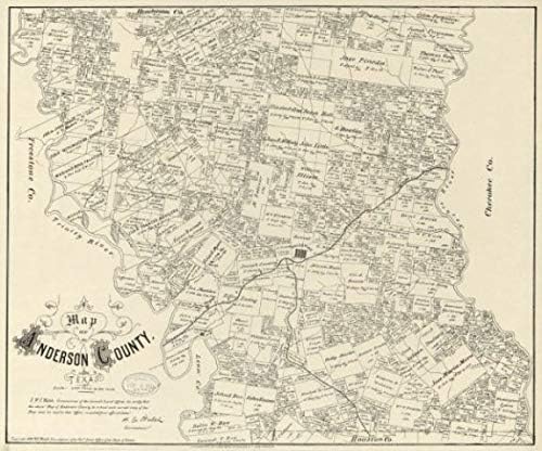 1879 мапа | Карта на округот Андерсон, Тексас | Округот Андерсон | округот Андерсон Текс | Реална реквизит