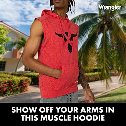 Wrangler без ракави со ракави мажи - теренски резервоари за мажи, дуксери за вежбање за мажи