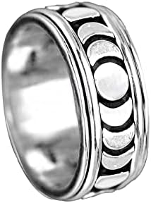 2023 Нова креативна месечина Промена Унисекс елегантен боемски накит прстен накит прстени со големина 9 прстени за жени пакет