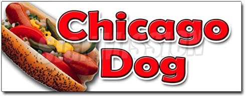 36 налепница за кучиња во Чикаго, сите говедско месо во Чикаго, црвено афион, видено копар од домат од домати
