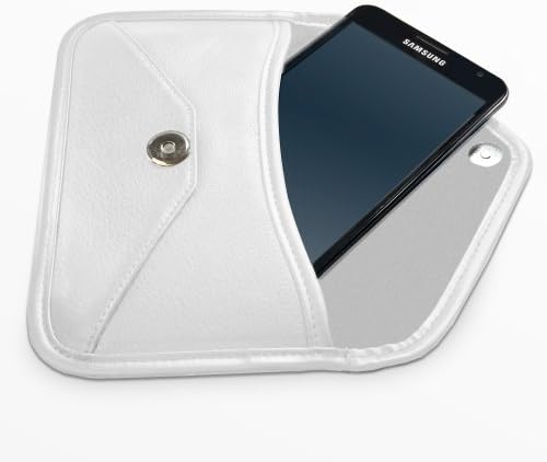 Case Boxwave Case for Huawei Y6 2019 - Елитна торбичка за кожен месинџер, синтетички кожен покрив куќиште дизајн на пликови за Huawei Y6 2019 - Брегот на Слоновата Коска