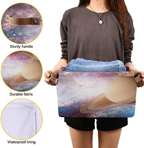 Aslsiy Solar System Saturn, голем корпа за складирање, расадник, корпа за алишта, алишта, алишта за перење со рачки за домашна дневна