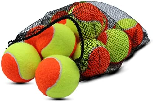 Тениски топки Zhuokece, 12 пакувања 50%ниска фаза на компресија Тениска топка за почетници за млади деца кои вежбаат вежбаат