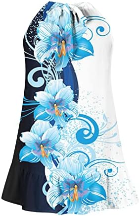 Fragarn летни халтер фустани за жени 2022 обичен гроздобер цветен печатен фустан за замав трендовски без ракави со кратки садови