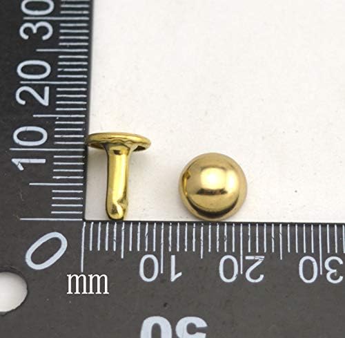 Wuuycoky светло златно двојно капаче за метални метални метални капаци 9мм и пост 8мм пакет од 60 комплети