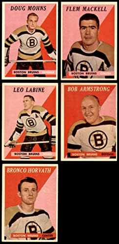 1958-59 Топс Бостон Бруинс во близина на екипата се постави на Бостон Бруинс екс Бруинс