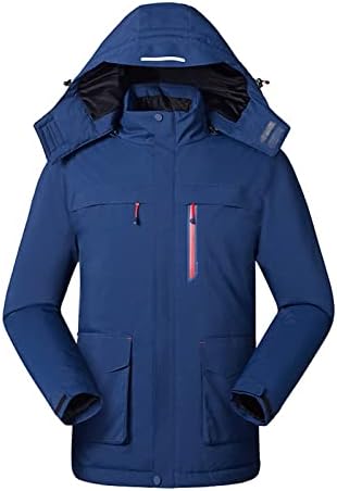 Загреан мантил Бфафен за мажи водоотпорна ветерница јакна отстранлив худи руно наредено топло палто џеб јакна