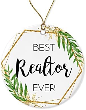 Божиќен украс на Realtor - Божиќен украс подарок за Realtor - Најдобар светски Realtor - Најдобар Realtor Ever - подароци за