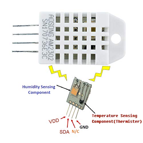 Сензор за дигитална температура и влажност на DHT22, сензорот за монитор за влажност на Temp Aidepen AM2302 Заменете го SHT15 SHT11