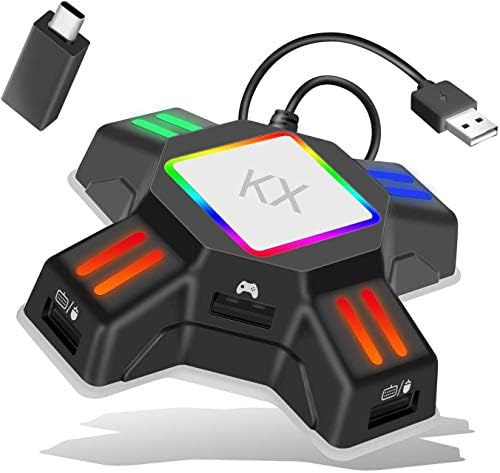 Конвертер на тастатурата на глувчето Sehawei, адаптер за контролор на игри за USB 2.0 адаптер за преносен тастатура на глувчето
