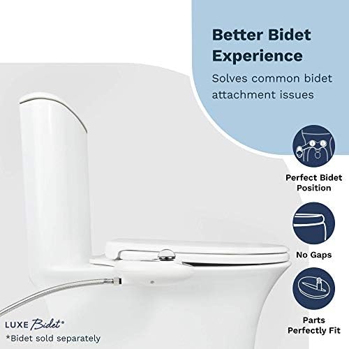 Luxe Bidet Luxe TS1008E издолжена удобност се вклопува во тоалетот со бавно блиску & Neo 185 плус-приврзаност за тоалетно седиште од следната