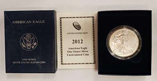 2012 W American Eagle One One Silver Silver Burned Coin $ 1 BU US MINT