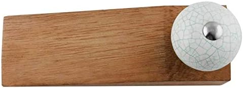 Индиска полица дрвена врата затка | Рачно изработен стопер за клин со зелена врата | Дното на заптивката на вратата на пукнатината