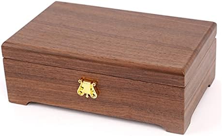 Binkegg Play [Секогаш со мене] 30 Забелешка од орев од висока класа дрвена ветерна кутија за кутии за накит со движење на музички кутии Санкио