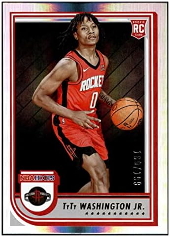 Tyty Washington Jr. RC 2022-23 Panini Hoops Premium Foil /199258 Rookie NM+ -MT+ NBA кошаркарски ракети