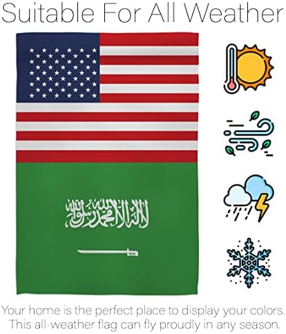 Светски куп Саудиска Арабија САД Пријателство Банер wallидни уметнички знамиња Полки за надворешна куќа стојат на отворено украси градина