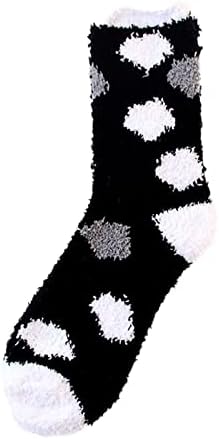 Термички чорапи за женски корални чорапи од руно чорапи шарени лесни атлетски чорапи, случајни чорапи девојки 6 години
