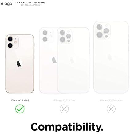 елаго Компатибилен со iPhone 12 Мини Случај, Течен Силиконски Случај, Целосна Заштита На Телото за iPhone 12 5,4 Инчи