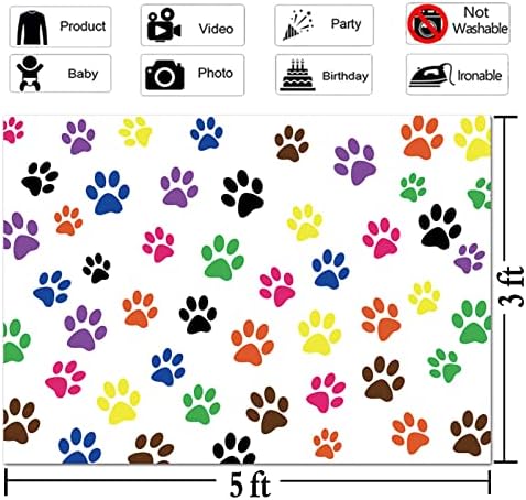 Шарени Шепа Кутре Отпечатоци Фотографија Позадина За Бебе Туш Новороденче Куче Печатење Патрола Партија Роденден Декорација Слика Позадина