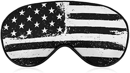 Маска За Очи со црно Американско Знаме Со Прилагодлив Ремен За Мажи И Жени Ноќно Спиење Патување Дремка